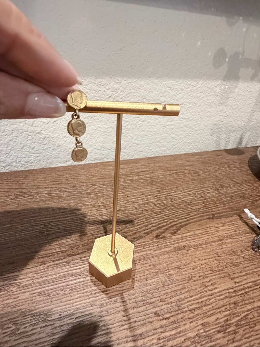 Gold Coin Link Drop Earrings - Women Jewelry
